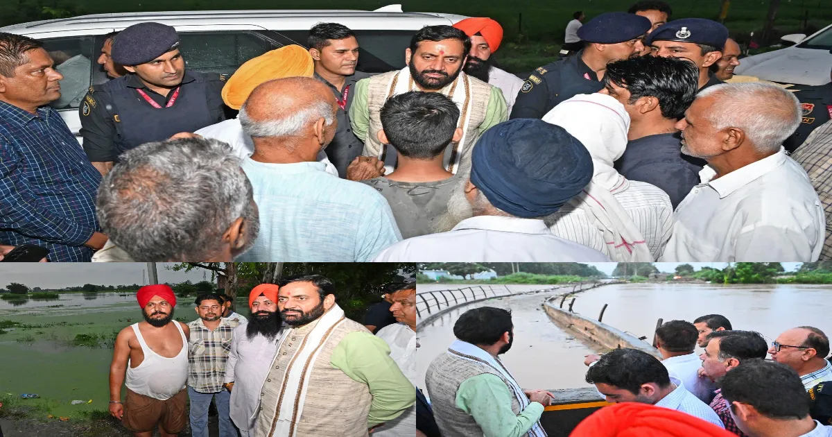 सीएम सैनी ने कुरुक्षेत्र में जलभराव से प्रभावित क्षेत्रों का किया दौरा, बोले - आपकी समस्या मेरी समस्या, धैर्य बनाए रखें
